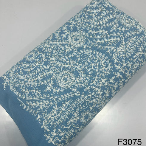 Chikankari Cotton Fabric-F3075